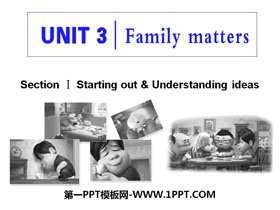 《Family matters》Section ⅠPPT课件-第一PPT