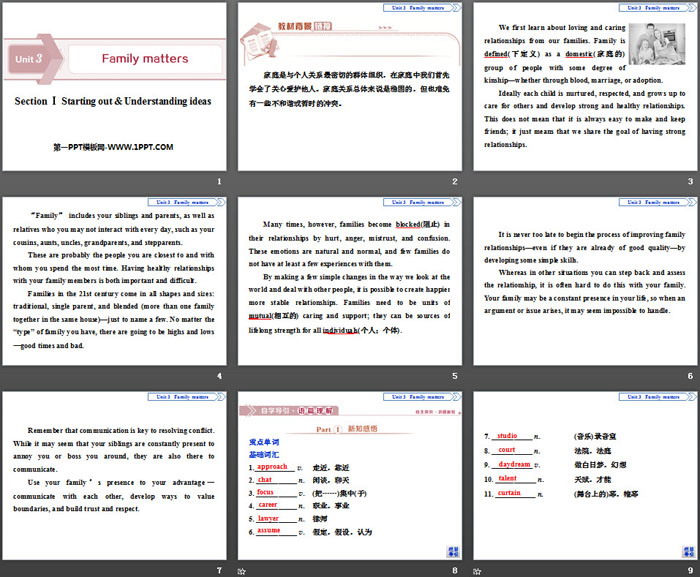 图片[2]-《Family matters》Section ⅠPPT下载-第一PPT