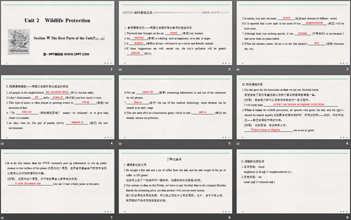 图片[2]-《Wildlife Protection》SectionⅥ PPT课件-第一PPT