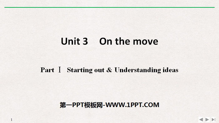 图片[1]-《On the move》PartⅠ PPT-第一PPT