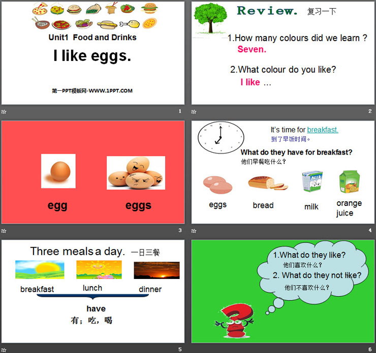 图片[2]-《I like eggs》Food and Drinks PPT-第一PPT