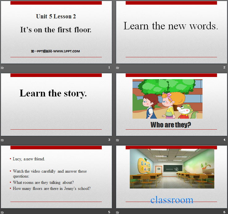 图片[2]-《It’s on the first floor》School PPT-第一PPT