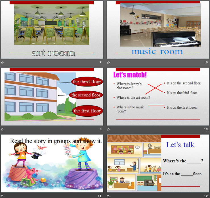 图片[3]-《It’s on the first floor》School PPT-第一PPT