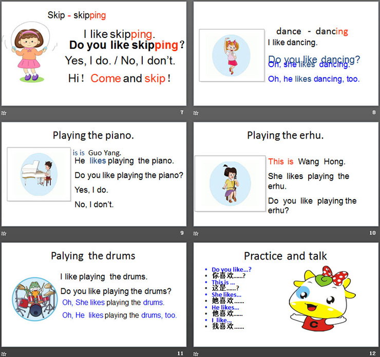 图片[3]-《She likes dancing》Hobbies PPT-第一PPT