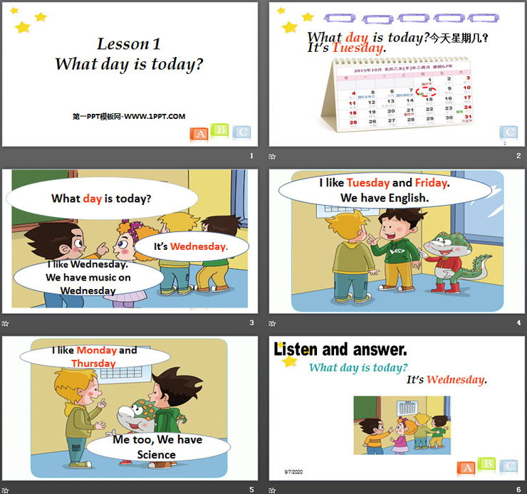 图片[2]-《What day is today?》Days of the Week PPT-第一PPT