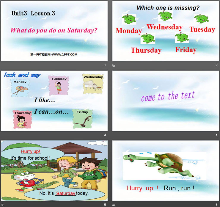 图片[2]-《What do you do on Saturday?》Days of the Week PPT-第一PPT