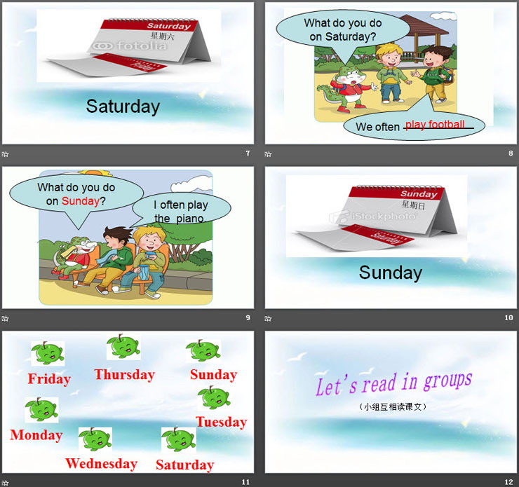 图片[3]-《What do you do on Saturday?》Days of the Week PPT-第一PPT