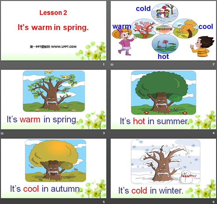 图片[2]-《It’s warm in spring》Seasons PPT-第一PPT