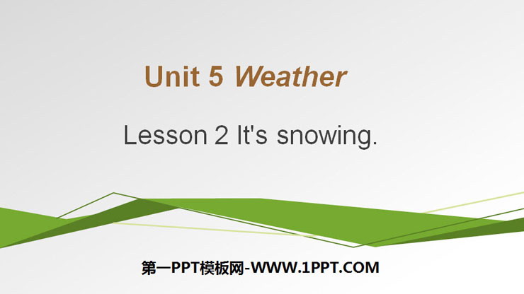 图片[1]-《It’s snowing》Weather PPT课件-第一PPT
