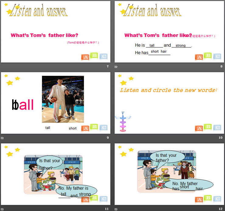 图片[3]-《My father has short hair》Family PPT-第一PPT