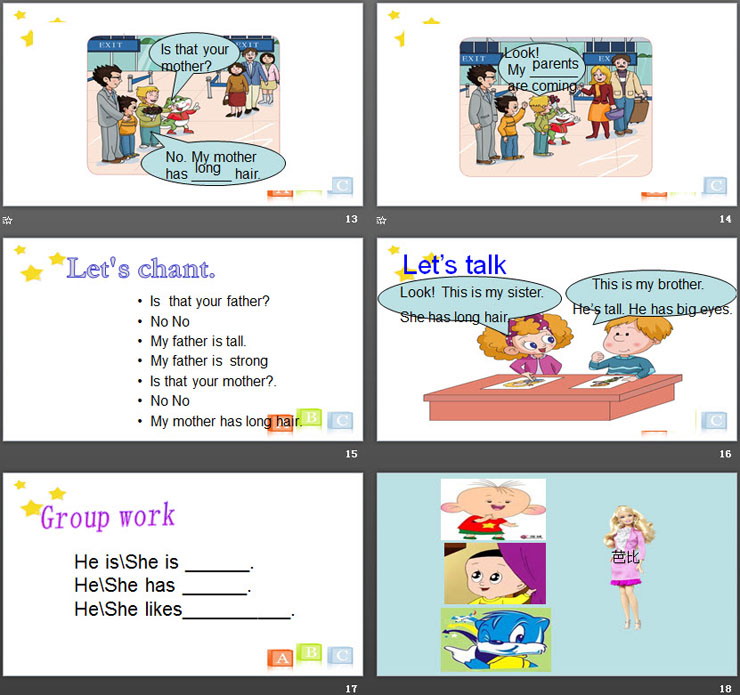 图片[4]-《My father has short hair》Family PPT-第一PPT