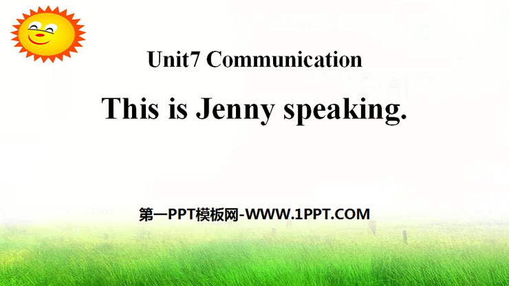 图片[1]-《This is Jenny speaking》Communications PPT课件-第一PPT