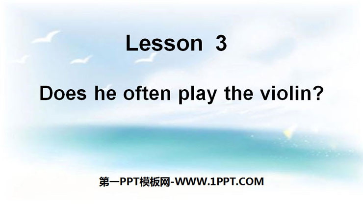 图片[1]-《Does he often play the violin?》Weekend PPT课件-第一PPT