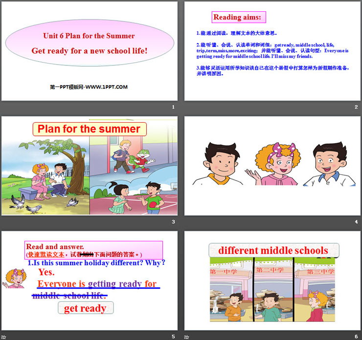图片[2]-《Get ready for a new school life!》Plan for the Summer PPT-第一PPT