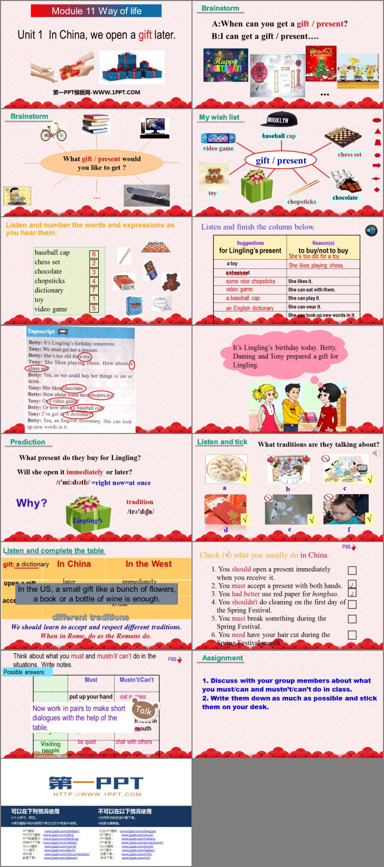 图片[2]-《In Chinawe open a gift later》Way of life PPT教学课件-第一PPT