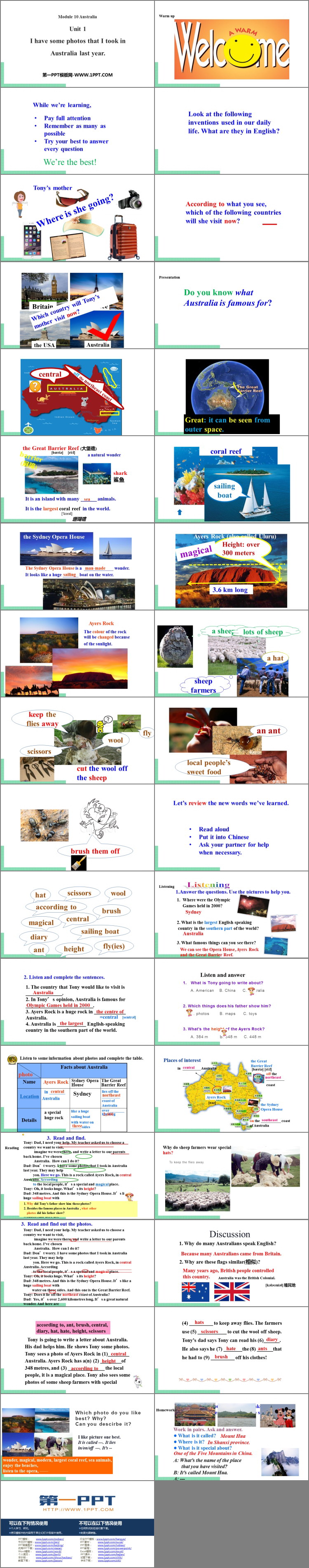 图片[2]-《I have some photos that I took in Australia last year》Australia PPT课件下载-第一PPT