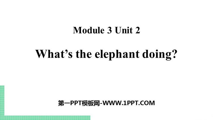 图片[1]-《What’s the elephant doing?》PPT课件下载-第一PPT