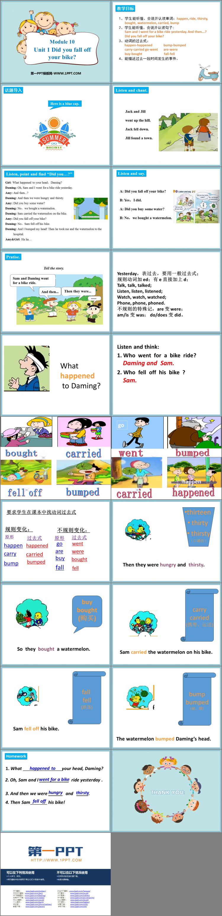 图片[2]-《Did you fall off your bike?》PPT教学课件-第一PPT