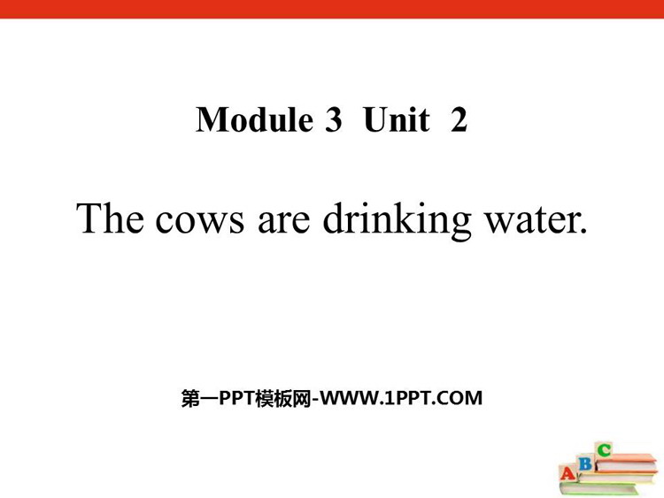 图片[1]-《The cows are drinking water》PPT教学课件-第一PPT