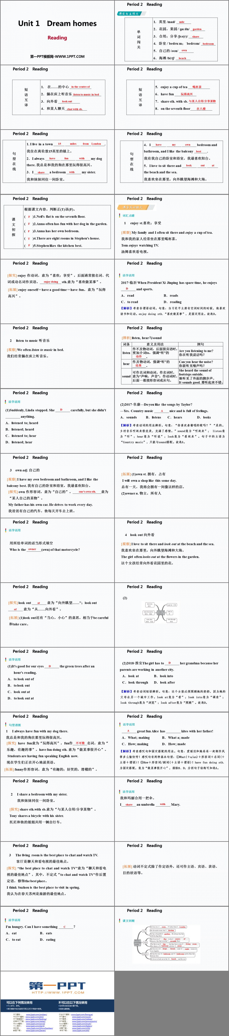 图片[2]-《Dream homes》Reading PPT习题课件-第一PPT