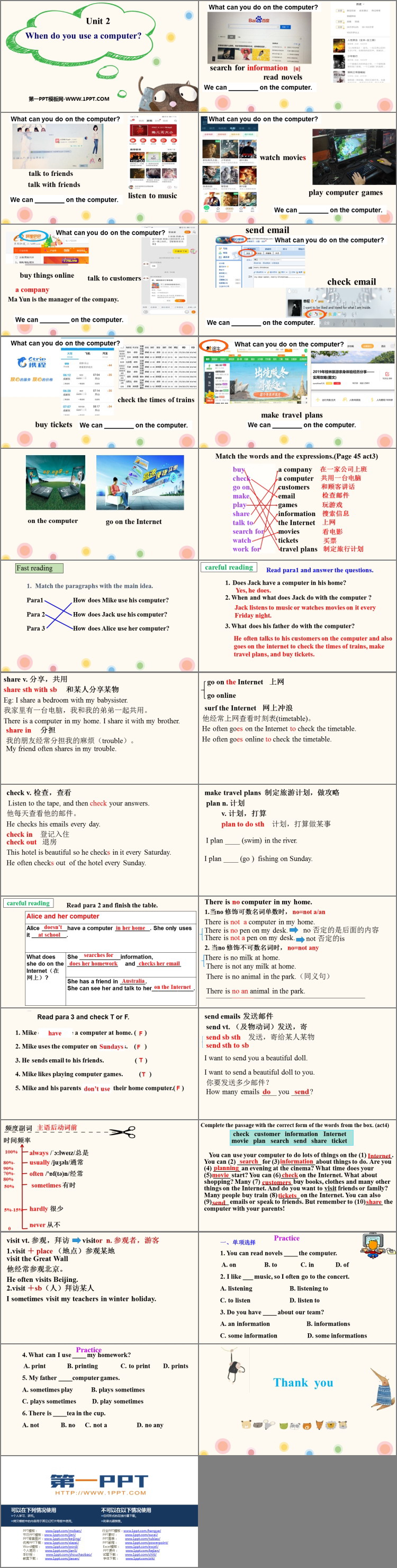 图片[2]-《When do you use a computer?》PPT免费下载-第一PPT