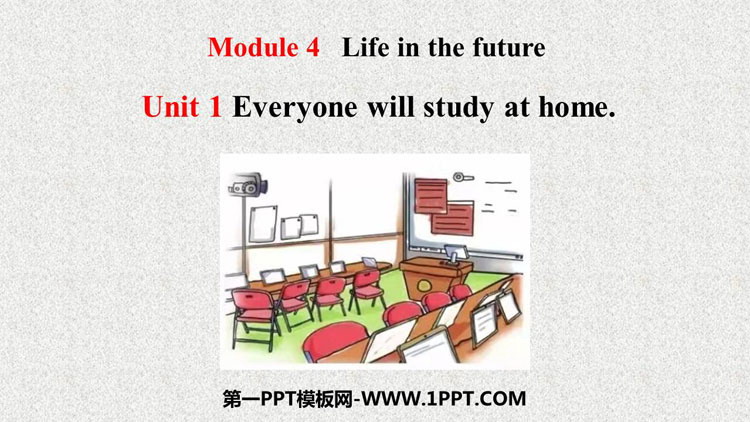 图片[1]-《Everyone will study at home》Life in the future PPT免费下载-第一PPT