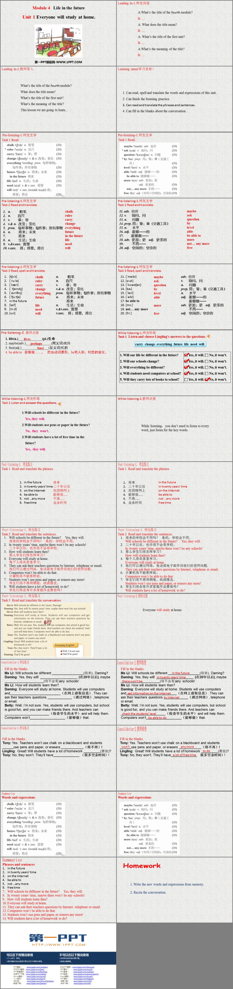 图片[2]-《Everyone will study at home》Life in the future PPT免费下载-第一PPT
