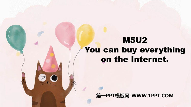 图片[1]-《You can buy everything on the Internet》Shopping PPT免费下载-第一PPT