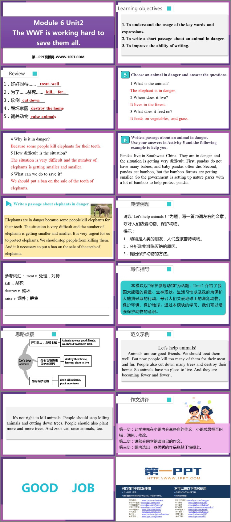图片[2]-《The WWF is working hard to save them all》Animals in danger PPT免费下载-第一PPT