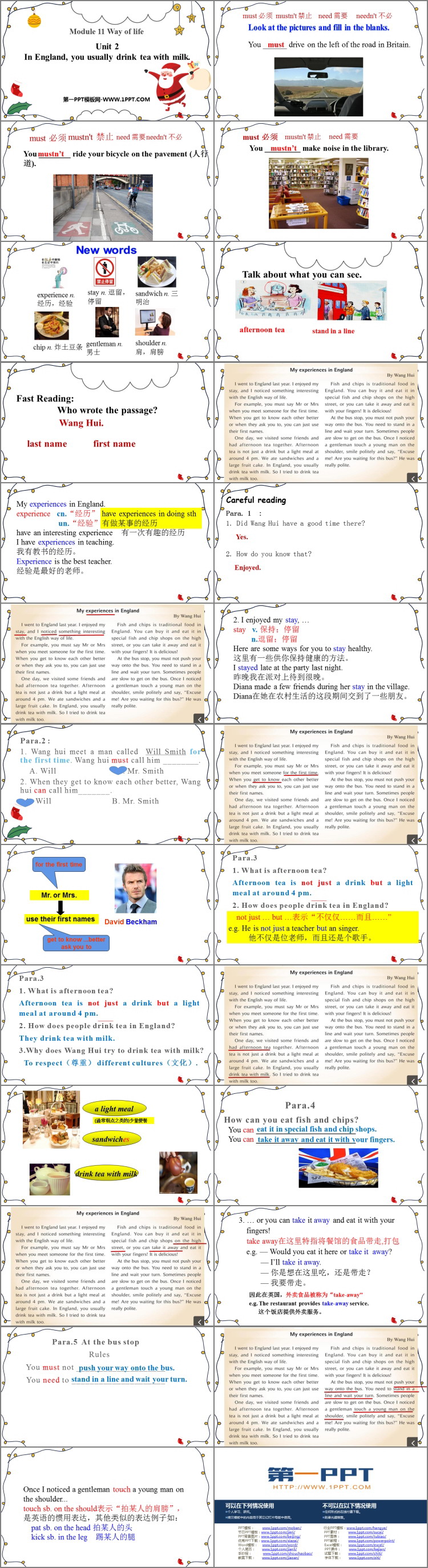 图片[2]-《In England you usually drink tea with milk》Way of life PPT免费课件-第一PPT