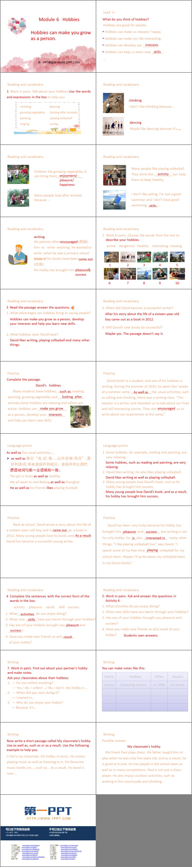 图片[2]-《Hobbies can make you grow as a person》Hobbies PPT免费课件-第一PPT