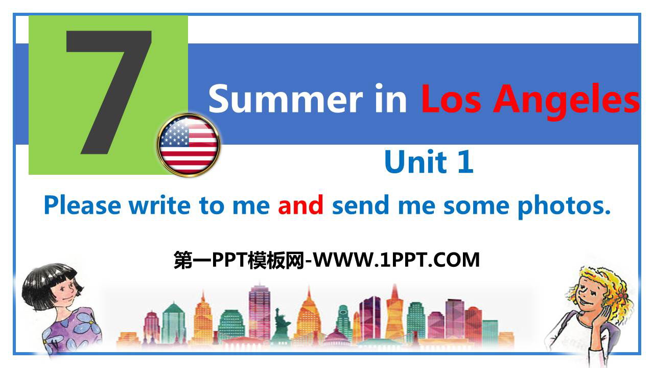 图片[1]-《Please write to me and send me some photos!》Summer in Los Angeles PPT免费下载-第一PPT