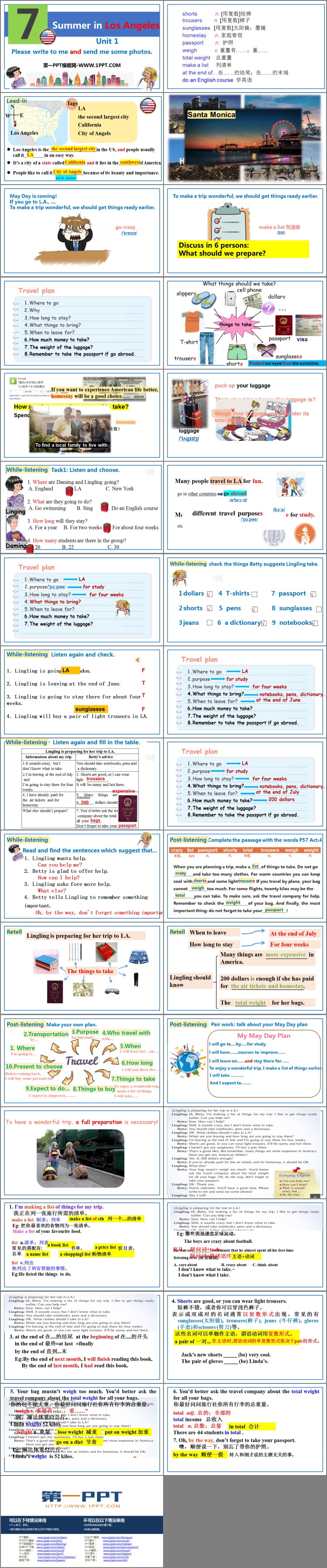 图片[2]-《Please write to me and send me some photos!》Summer in Los Angeles PPT免费下载-第一PPT