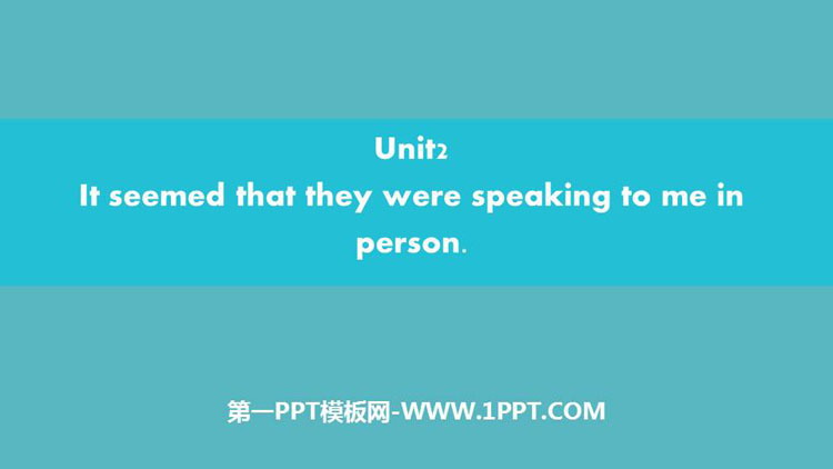 图片[1]-《It seemed that they were speaking to me in person》On the radio PPT免费下载-第一PPT