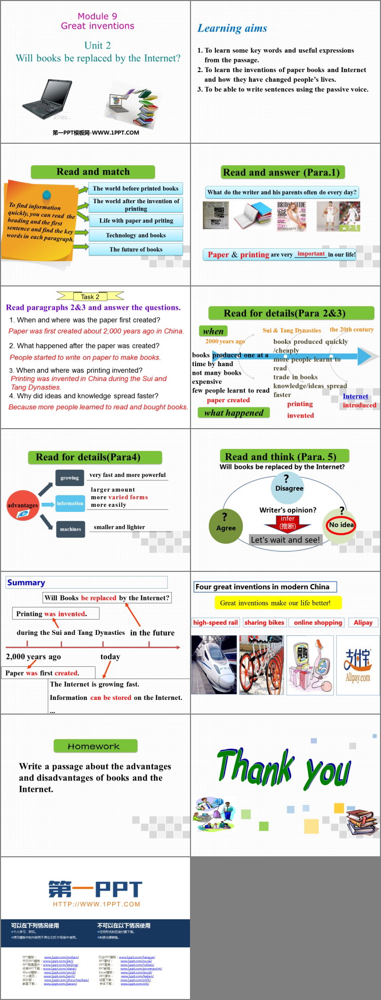 图片[2]-《Will books be replaced by the Internet?》Great inventions PPT免费课件-第一PPT