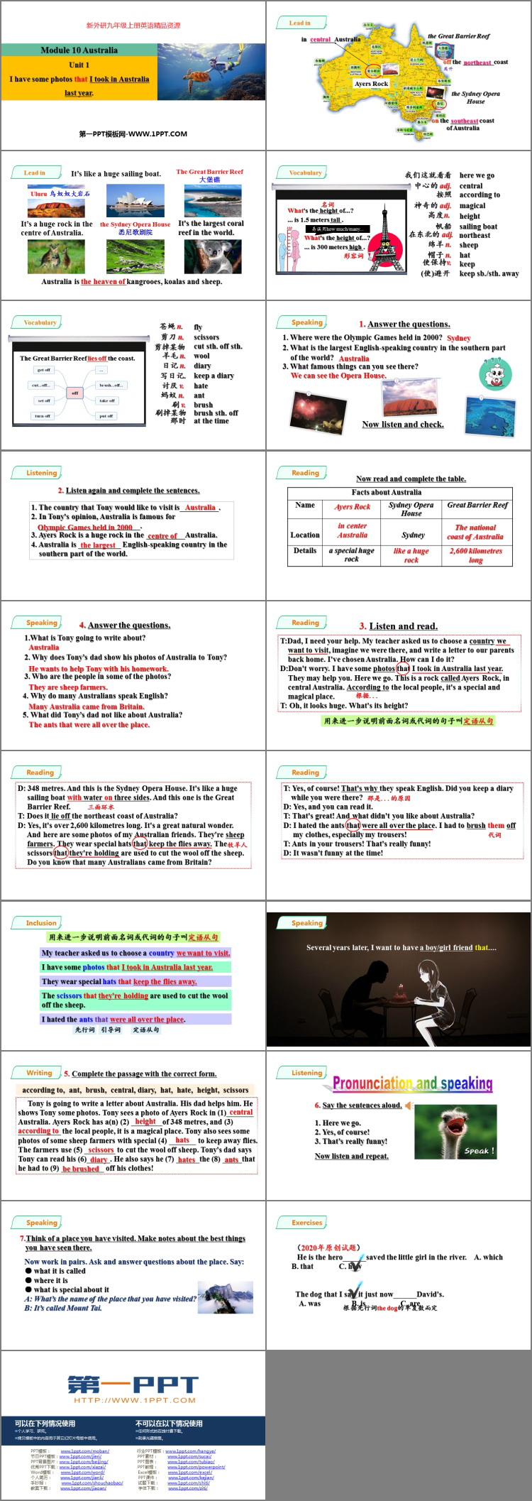 图片[2]-《I have some photos that I took in Australia last year》Australia PPT免费下载-第一PPT