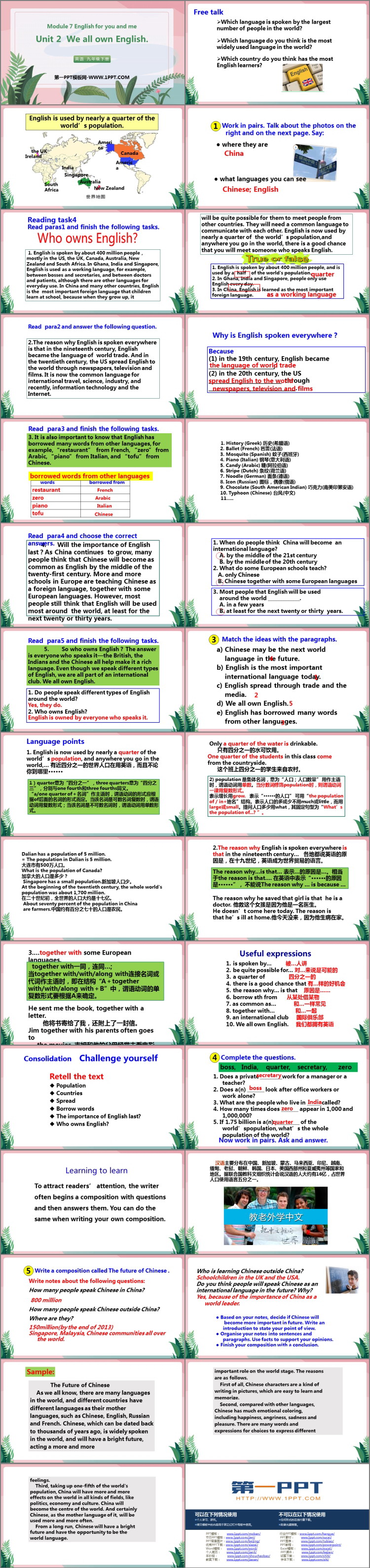 图片[2]-《We all own English》English for you and me PPT免费下载-第一PPT