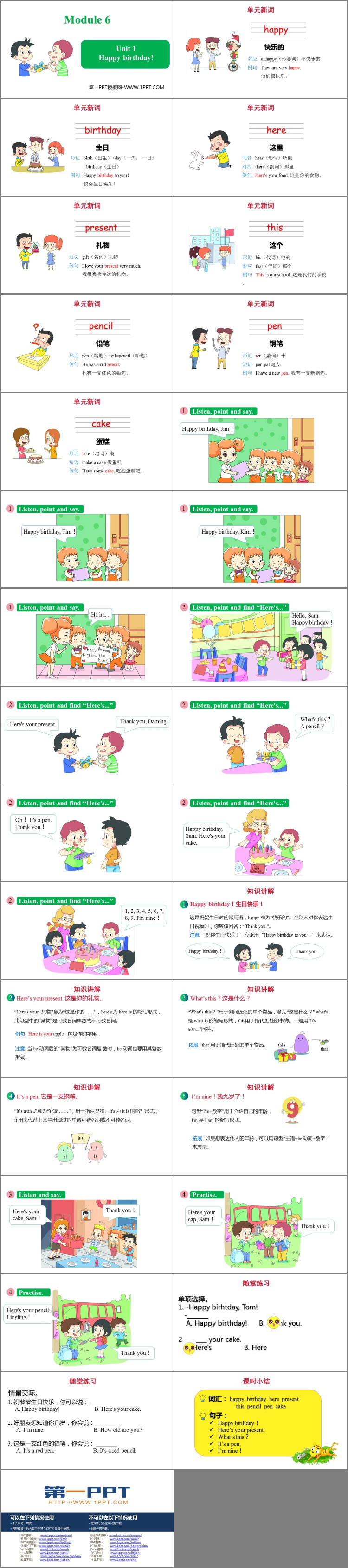 图片[2]-《Happy Birthday!》PPT免费课件下载-第一PPT