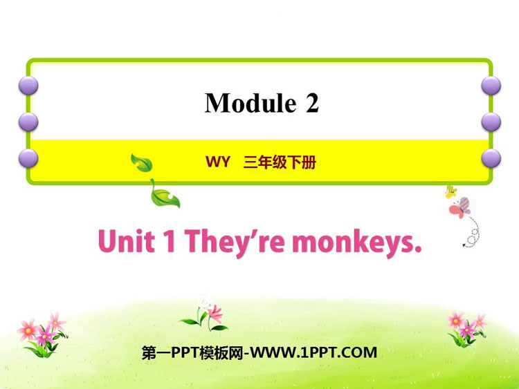 图片[1]-《They are monkeys》PPT免费下载-第一PPT