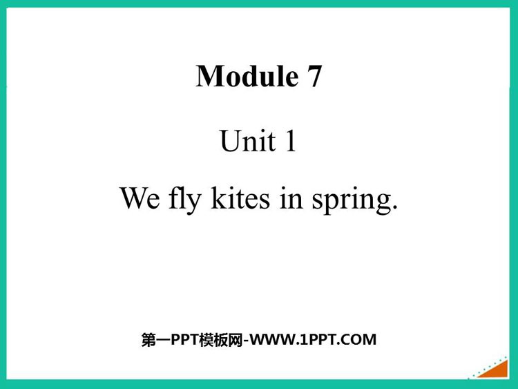 图片[1]-《We fly kites in spring》PPT免费课件-第一PPT
