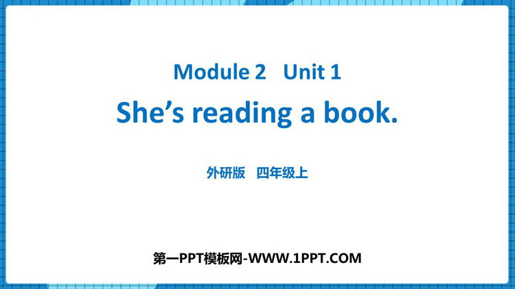图片[1]-《She’s reading a book》PPT免费课件-第一PPT
