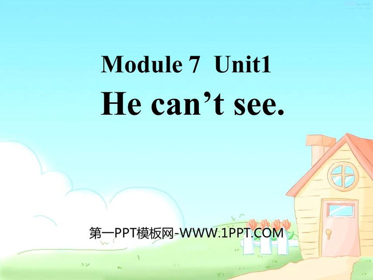 图片[1]-《He can’t see》PPT免费课件-第一PPT