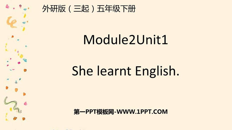 图片[1]-《She learnt English》PPT免费课件-第一PPT