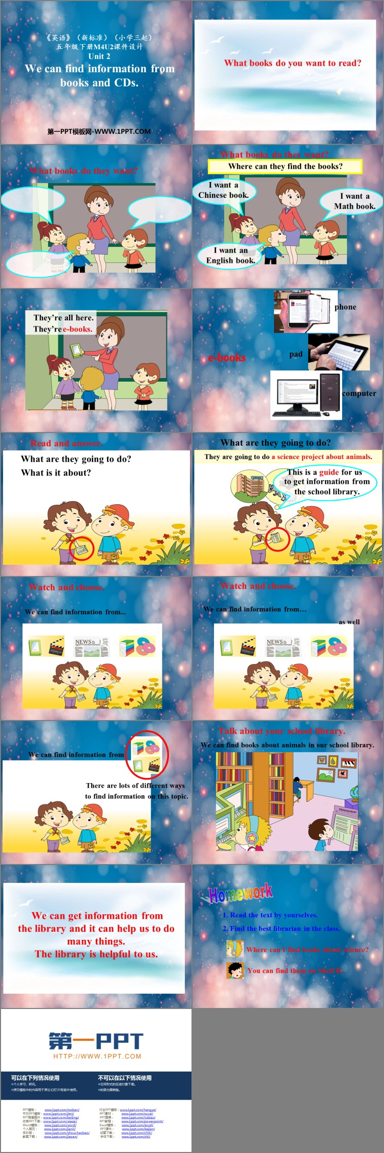 图片[2]-《We can find information from books and CDs》PPT免费下载-第一PPT
