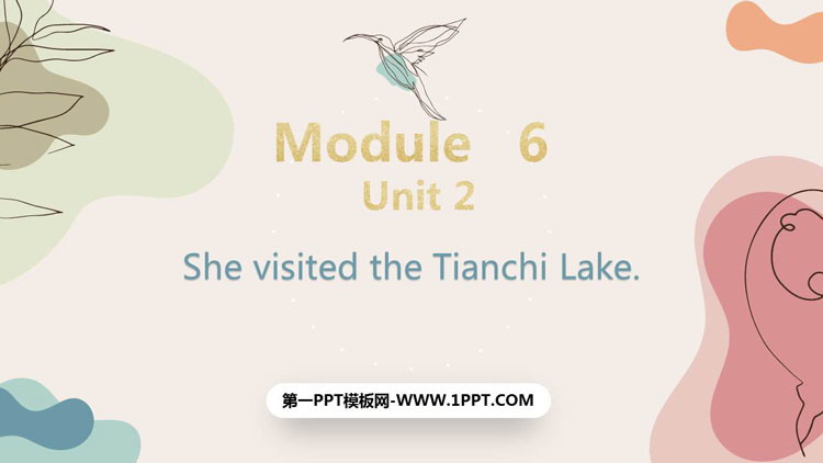 图片[1]-《She visited the Tianchi Lake》PPT免费下载-第一PPT