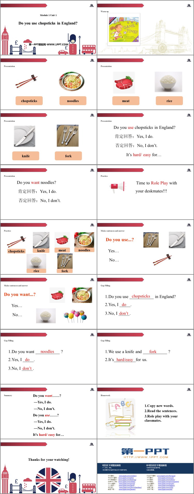 图片[2]-《Do you use chopsticks in England》PPT免费课件-第一PPT