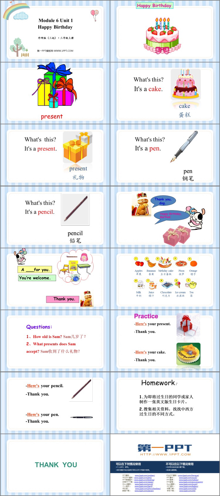 图片[2]-《Happy Birthday!》PPT免费教学课件-第一PPT