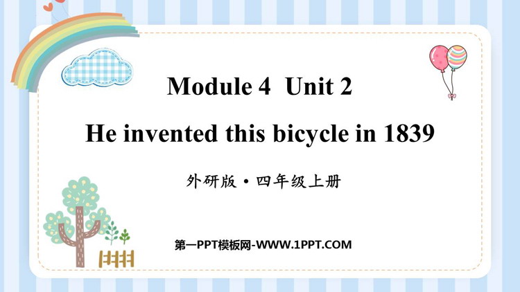 图片[1]-《He invented this bicycle in 1839》PPT课件下载-第一PPT