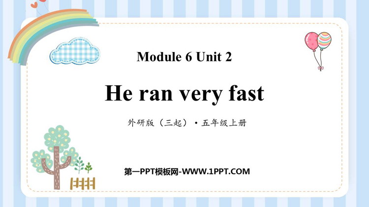 图片[1]-《He ran very fast》PPT免费下载-第一PPT