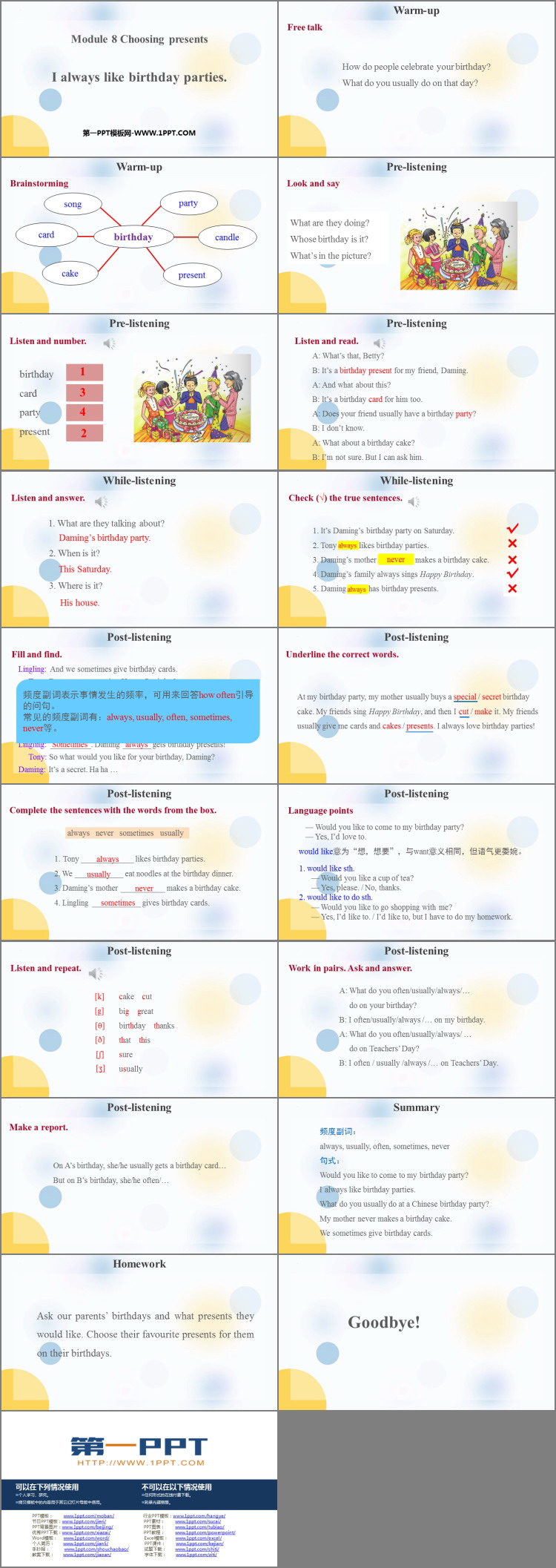 图片[2]-《I always like birthday parties》PPT精品课件-第一PPT